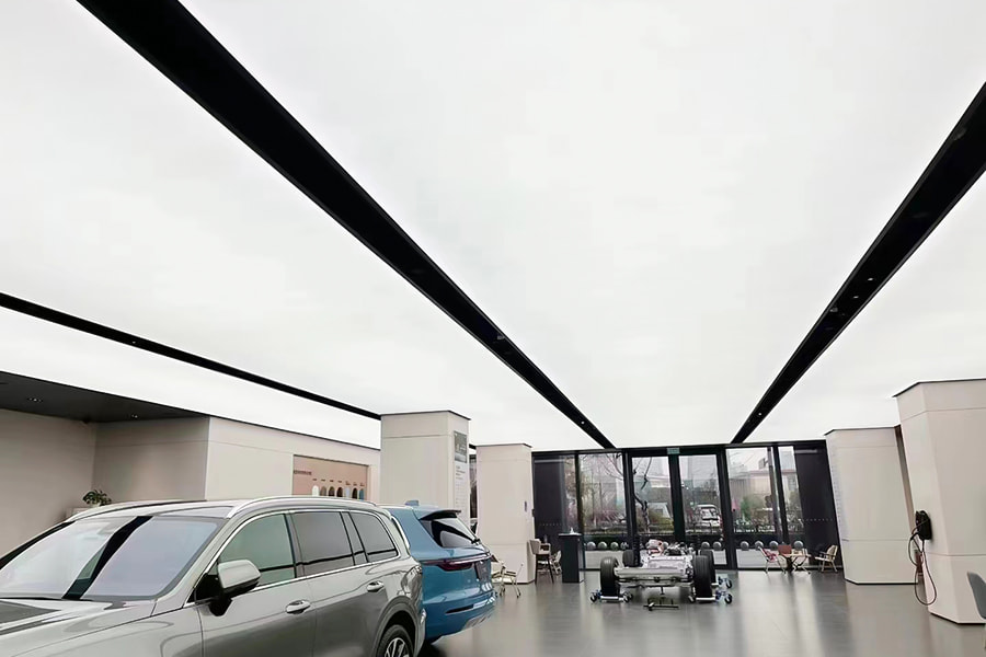 Silikonebelagt glasfiber dekorativt brandsikkert loft